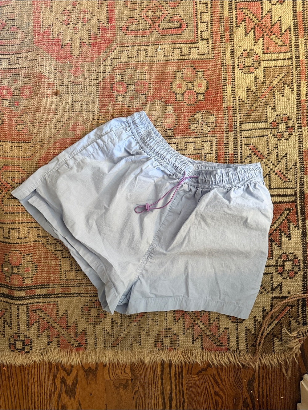 Women’s Lightweight Elastic Waist Shorts - Light Blue